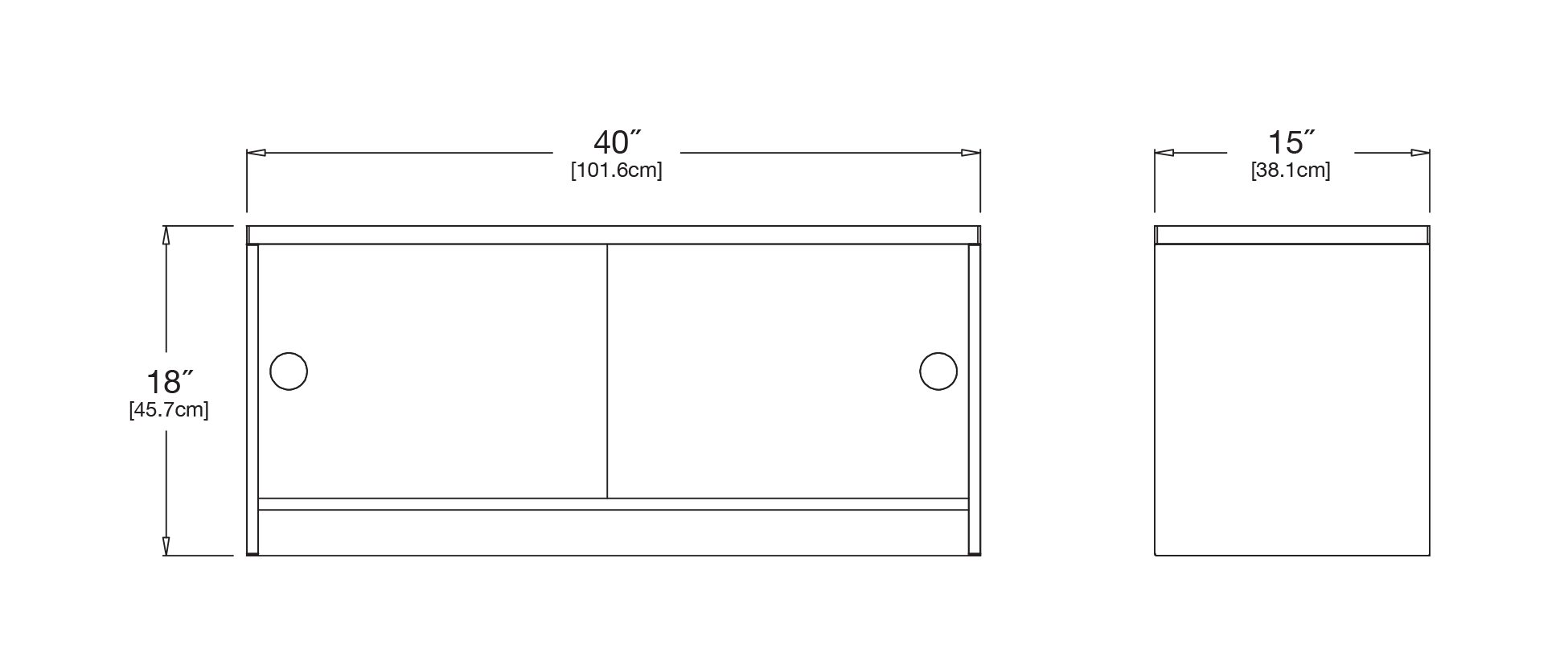 Slider Credenza Dimensions