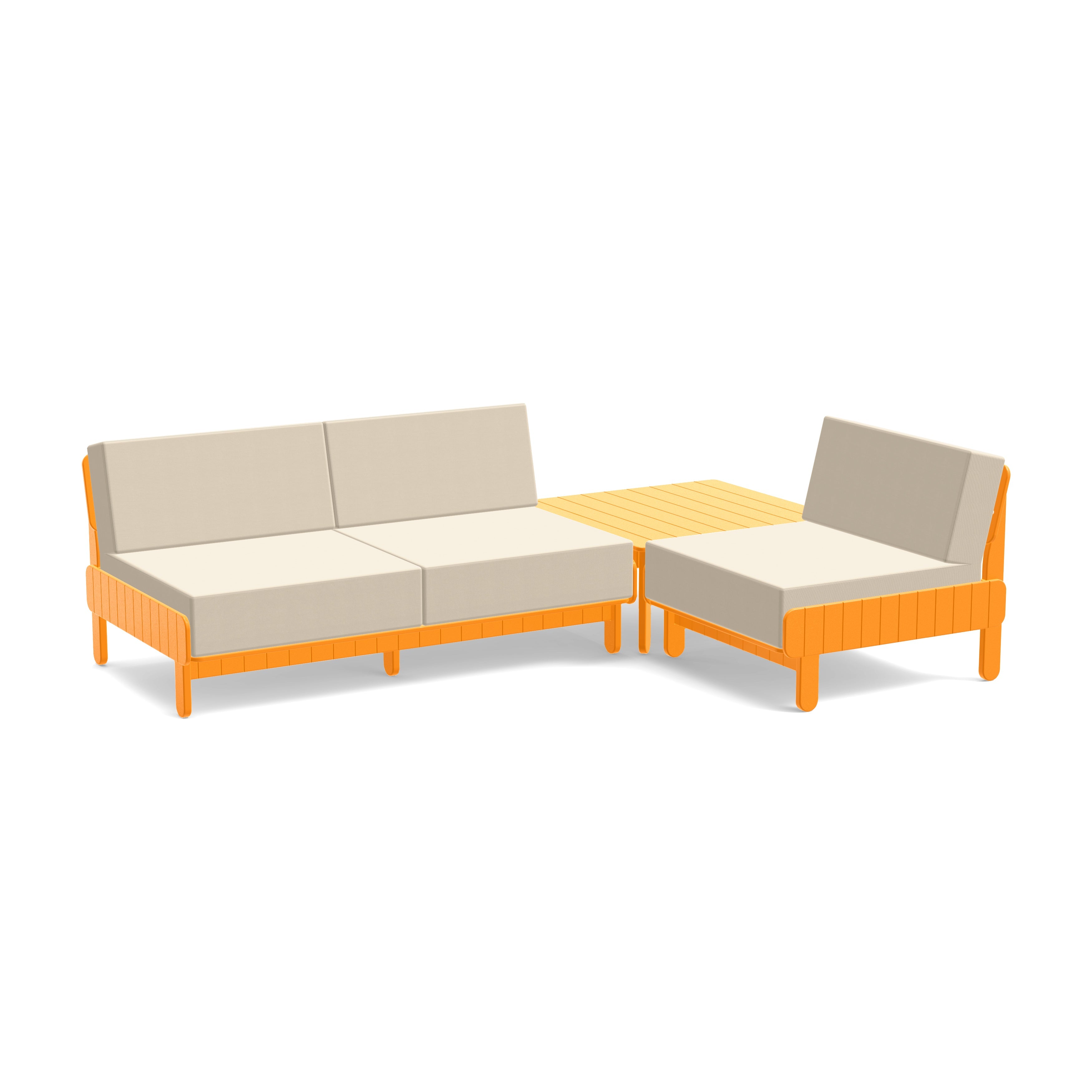 sunnyside bundle orange, flax cushion