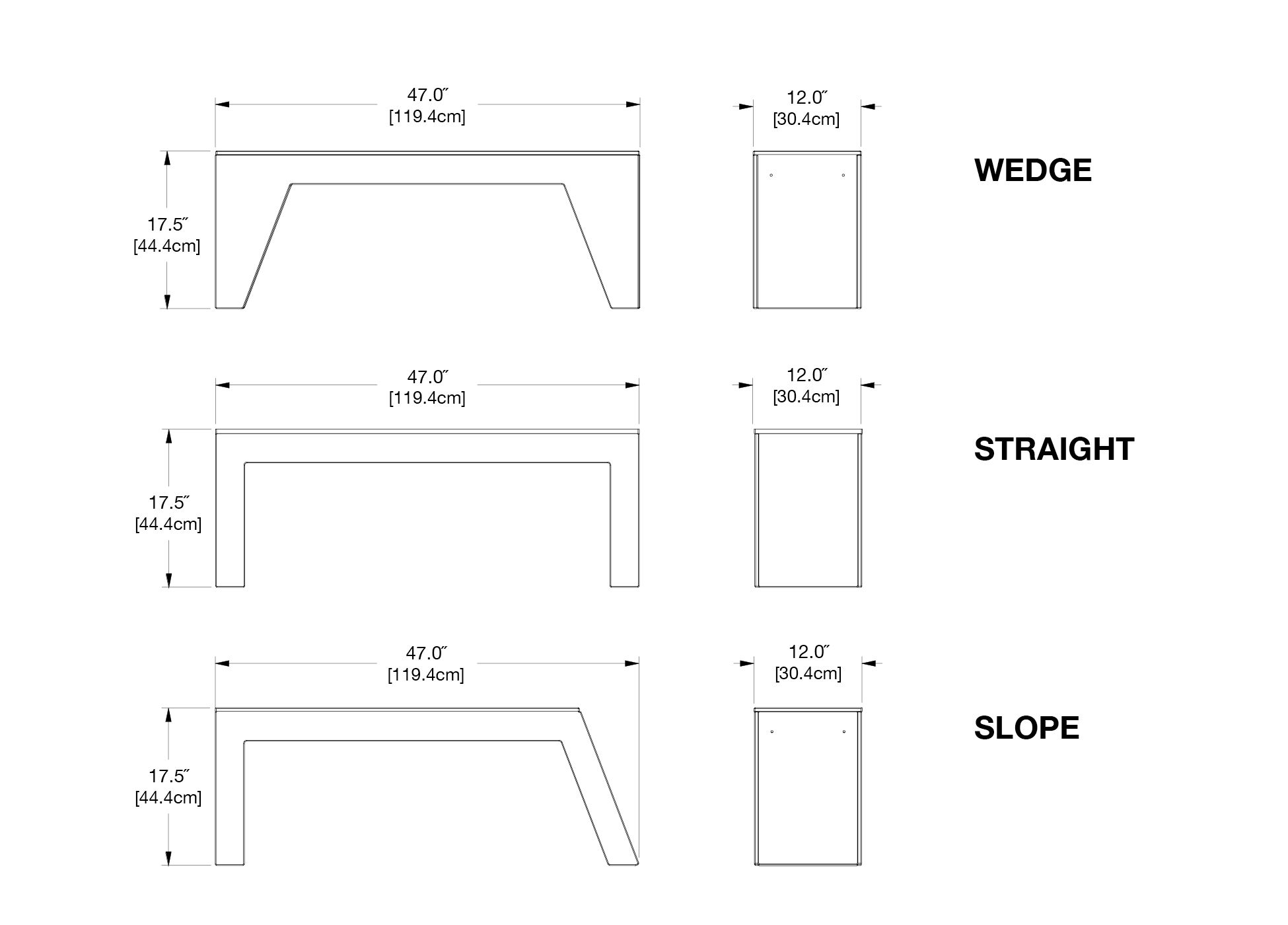 Tessellate Bench Dimensions