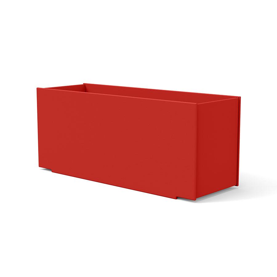 24 inch by 48 inch Rectangle Bright Red Metal Planter Box