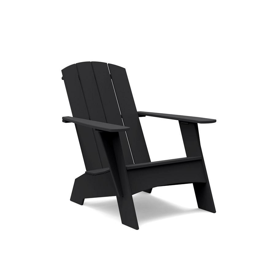 studio curved adirondack bench in black