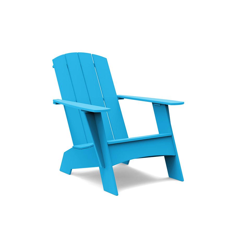 studio curved adirondack bench in sky blue