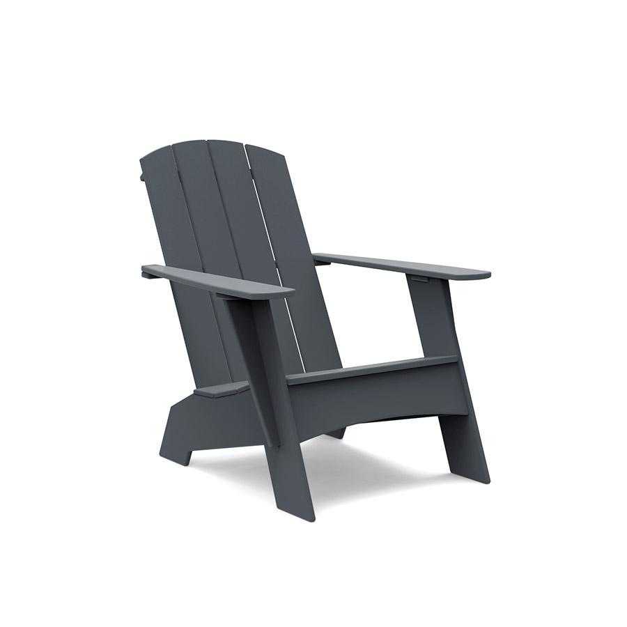 studio curved adirondack bench in charcoal