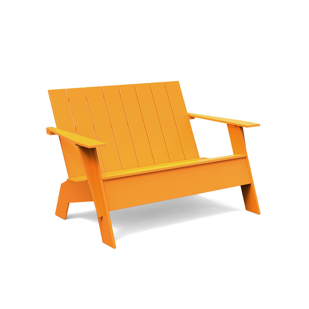 studio tall adirondack bench in sunset orange