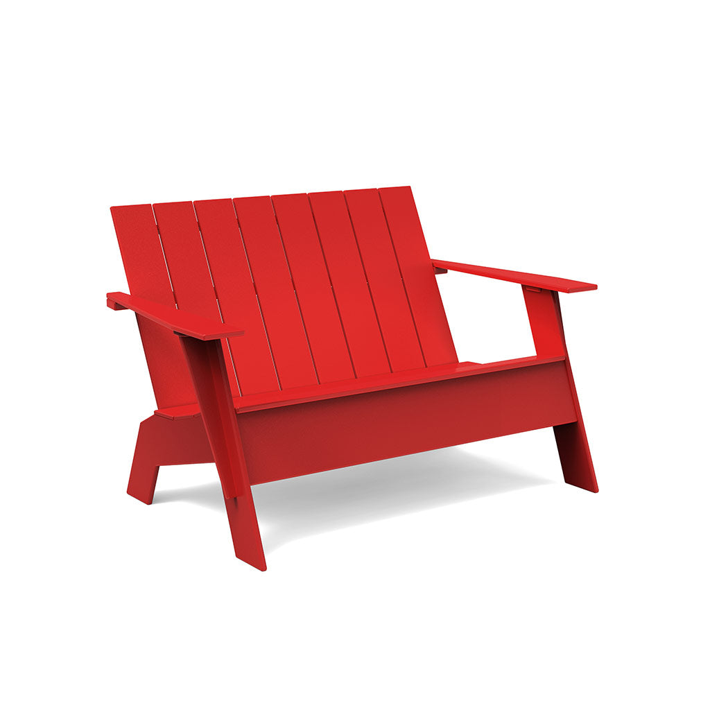 studio tall adirondack bench in apple red