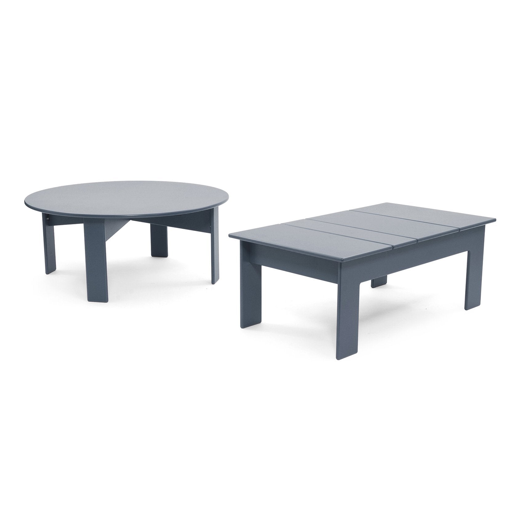 lollygagger coffee table round and rectangle