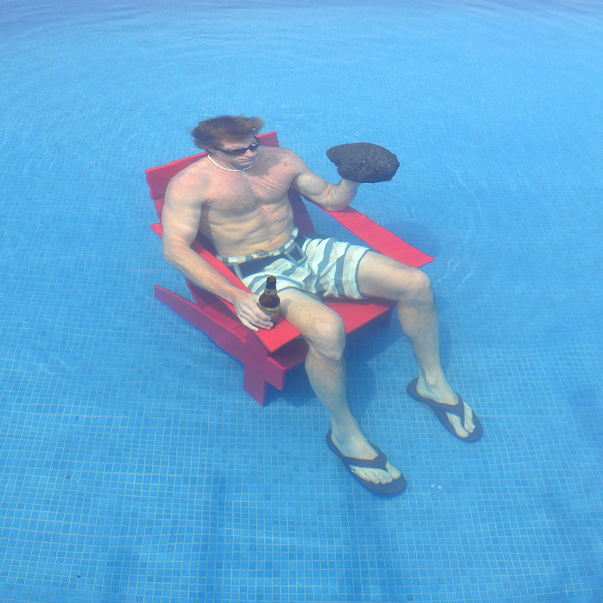 lollygagger lounge chair underwater pool