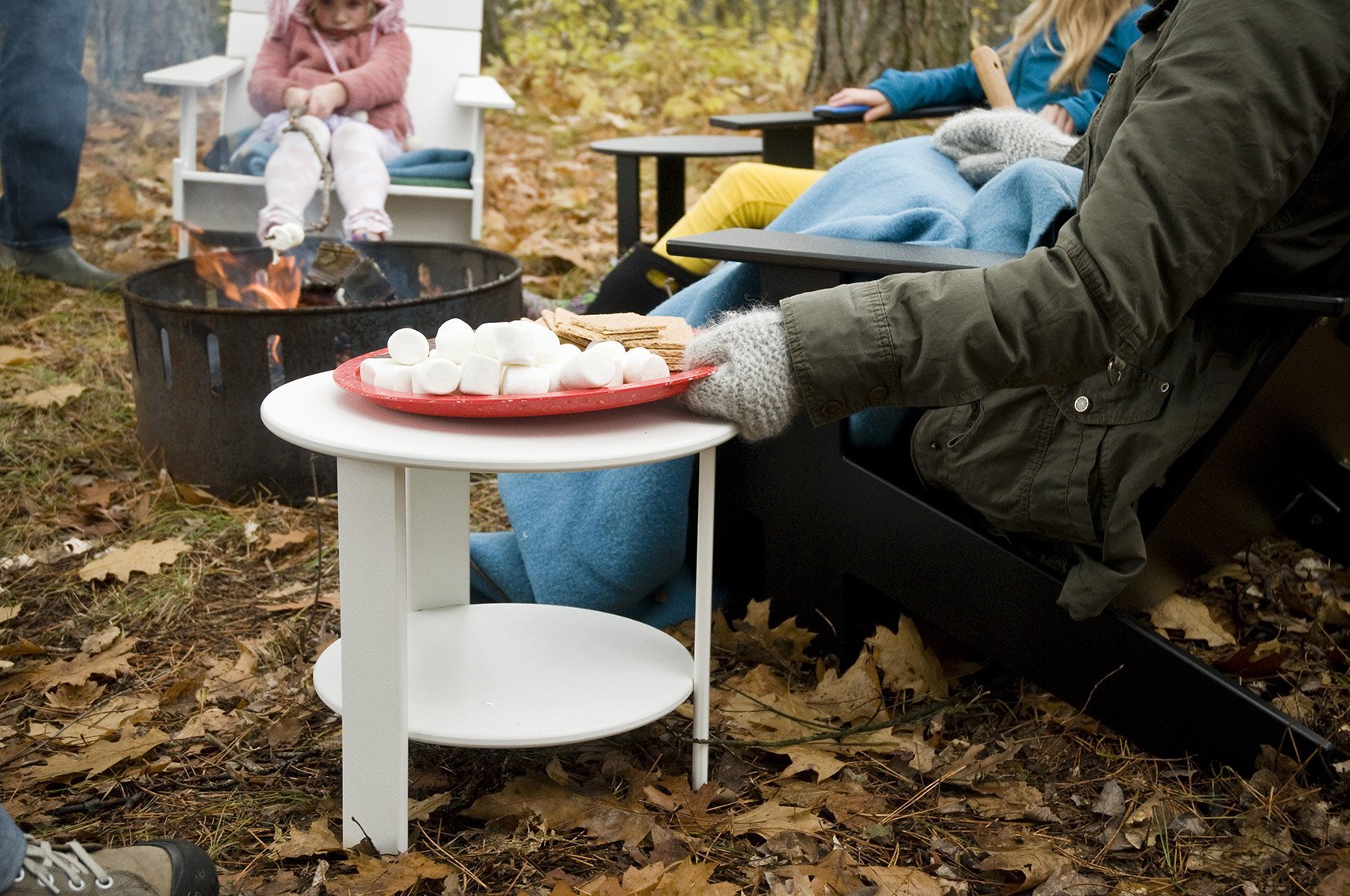 lollygagger side table campfire smores
