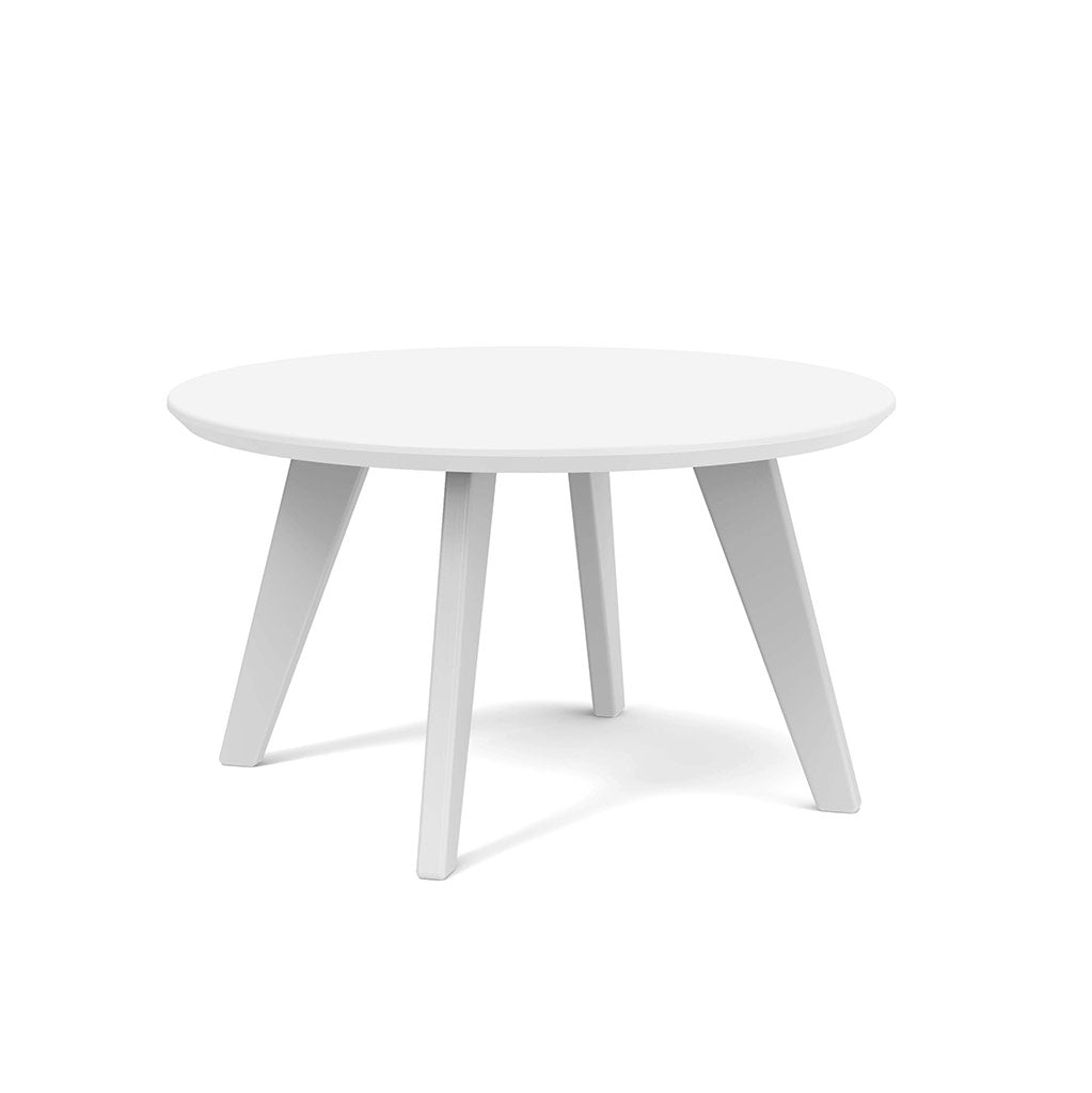 cloud white studio shot of round satellite end table 26 inch