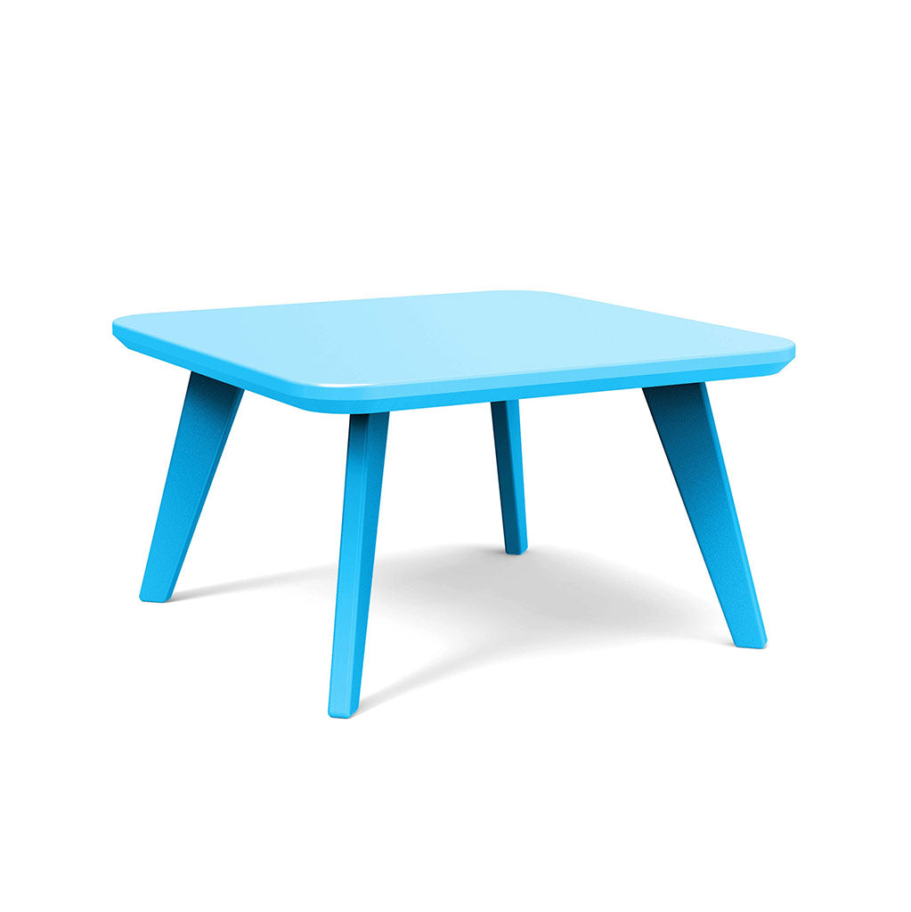 sky blue studio shot of square satellite end table 26 inch