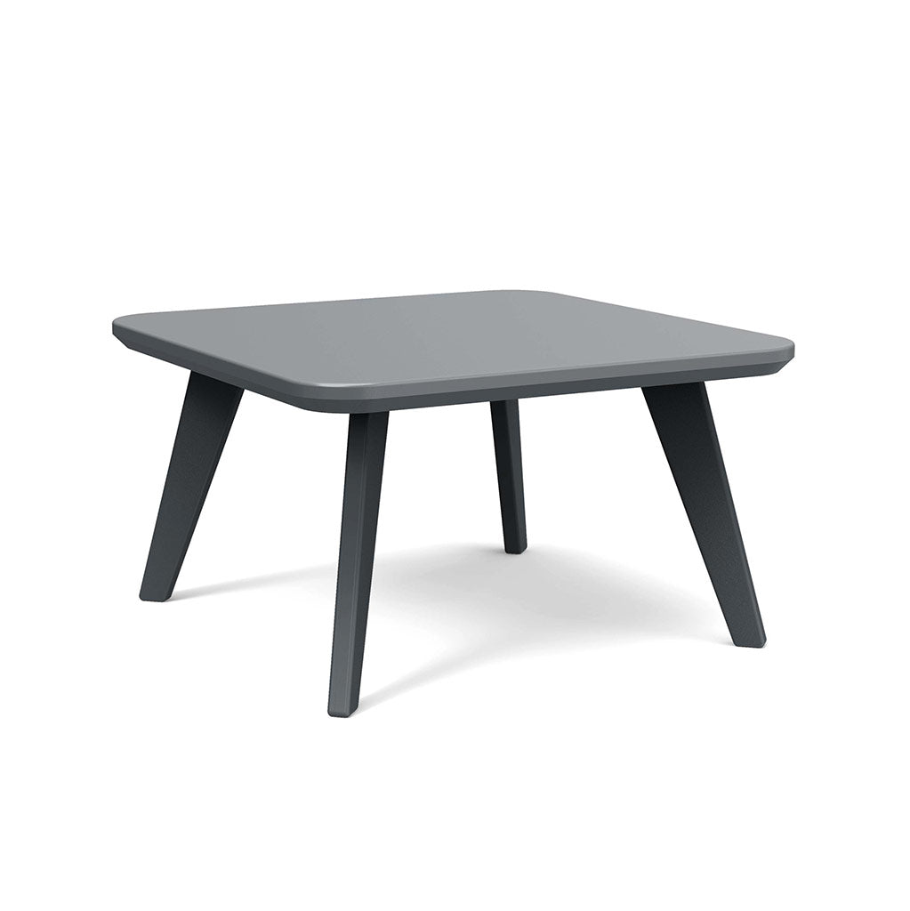 charcoal studio shot of square satellite end table 26 inch