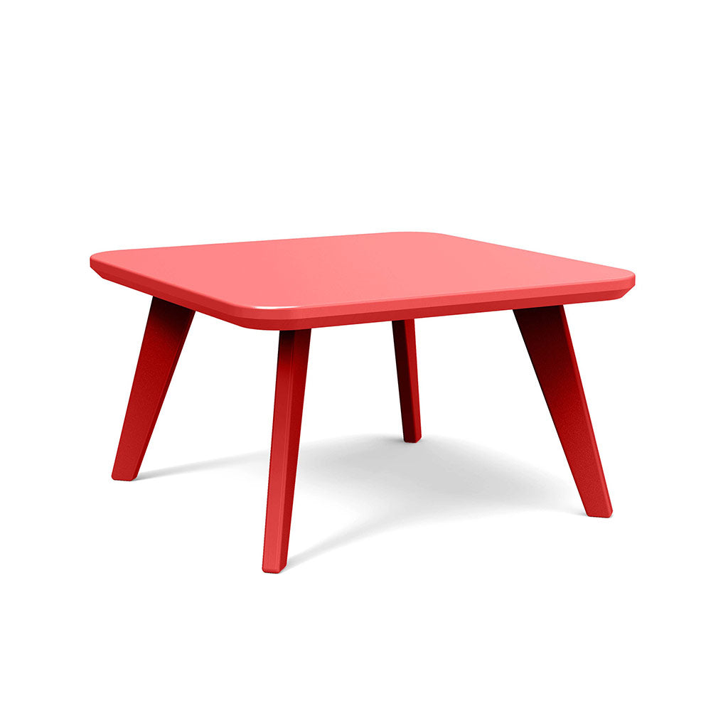 apple red studio shot of square satellite end table 26 inch